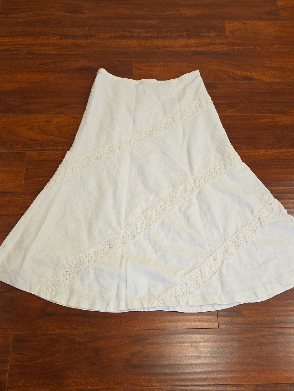 Saint Tropez West White A-Line Skirt Size 14